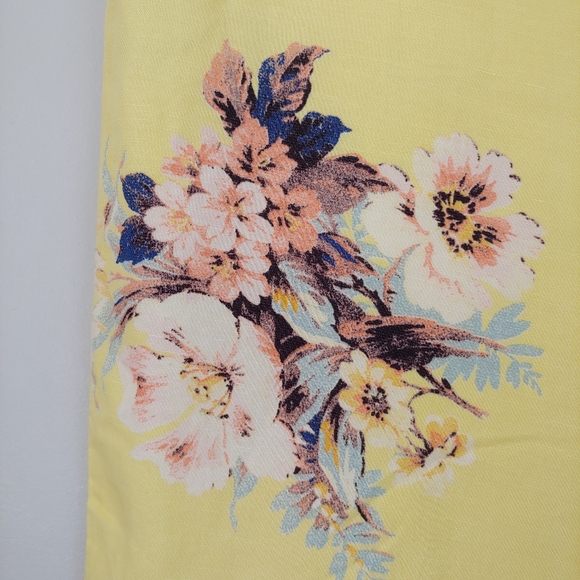 Anthropologie Feather Bone Talese Wide Leg Pants Yellow Size 8 - Picture 14 of 16